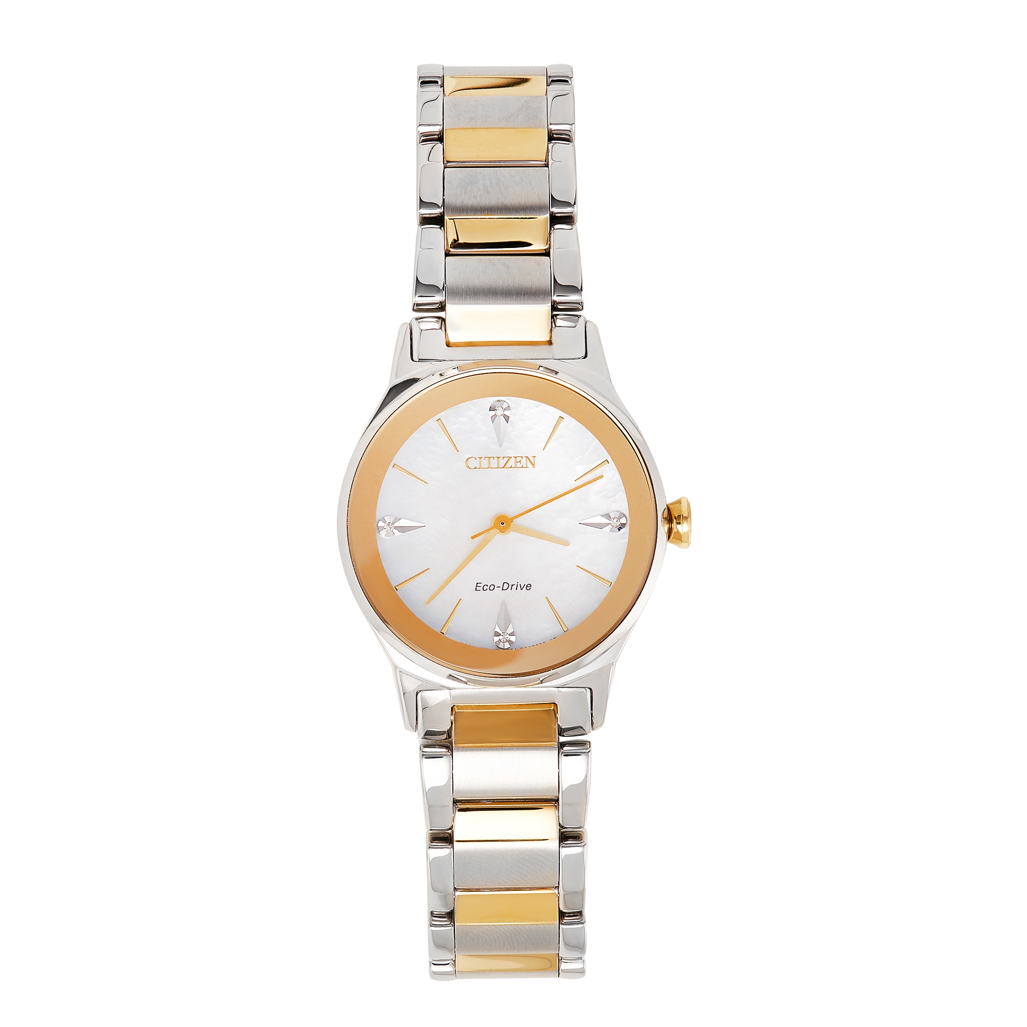 Citizen Eco-Drive Lady's Axiom Two-Tow Mother of Pearl Watch